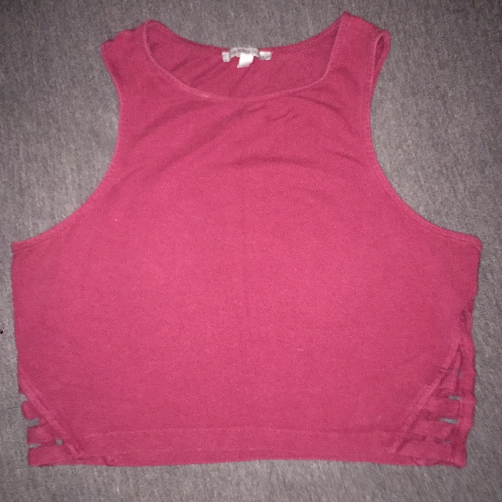 Maroon crop top